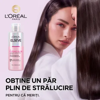 Crema-tratament L'Oreal Paris Elseve Glycolic Gloss pentru stralucirea parului, 17% Acid Glicolic, necesita clatire, 200 ml