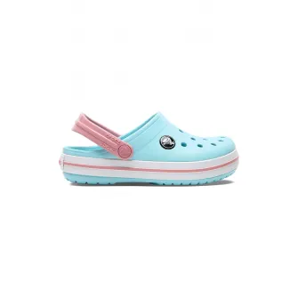 Crocs, Saboti slingback cu model uni, Albastru pastel, Roz, 19-20 EU