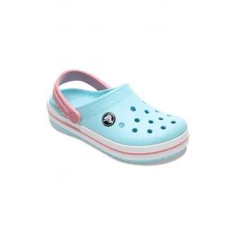 Crocs, Saboti slingback cu model uni, Albastru pastel, Roz, 19-20 EU