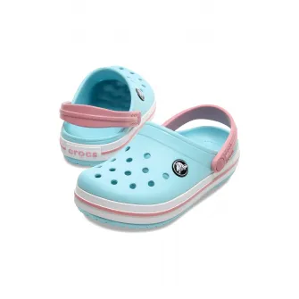 Crocs, Saboti slingback cu model uni, Albastru pastel, Roz, 19-20 EU