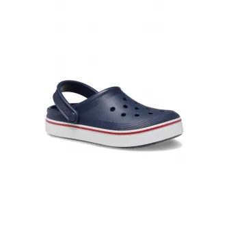 Crocs, Saboti slingback cu perforatii Off Court, Alb murdar, Bleumarin, 19-20 EU