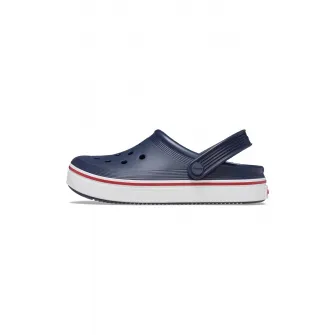 Crocs, Saboti slingback cu perforatii Off Court, Alb murdar, Bleumarin, 19-20 EU