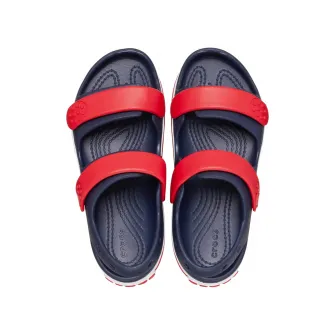 Crocs, Sandale de cauciuc cu logo, Rosu, Albastru ultramarin, 19-20 EU