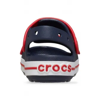 Crocs, Sandale de cauciuc cu logo, Rosu, Albastru ultramarin, 19-20 EU