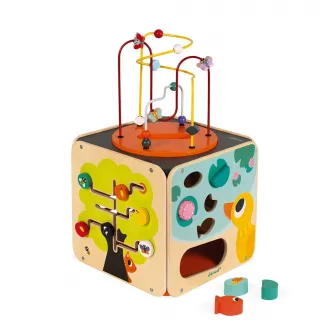Cub din lemn cu activitati Janod