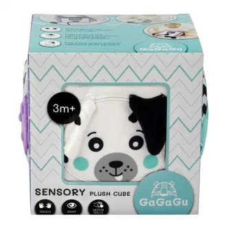 Cub senzorial de plus GaGaGu, cu activitati, 15 cm