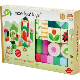 Деревянные кубики Tender Leaf Toys - Блоки двора, 35 штук
