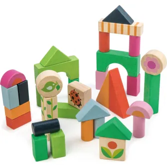 Деревянные кубики Tender Leaf Toys - Блоки двора, 35 штук