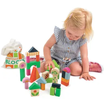 Деревянные кубики Tender Leaf Toys - Блоки двора, 35 штук