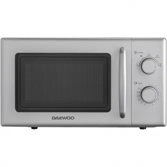 Cuptor cu microunde Daewoo, control mecanic, 20 litri, putere 700 W, Silver