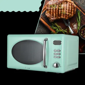 Cuptor cu microunde Fram FMW-20DGGR, 20l, 700W, Digital, Grill 800W, 5 Nivele de putere, Functie decongelare, Verde