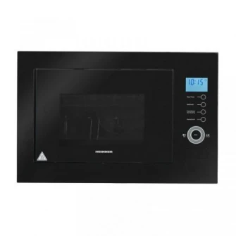 Cuptor cu microunde incorporabil Heinner HMW-25BIGBK, 25 L, 900 W, Grill, Control touch, Display LCD, Sticla Neagra