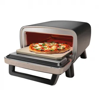 Cuptor electric de exterior 4 in1 si airfryer Ninja Artisan pizza MO201, 1760W, 4 functii de gatit, 5 moduri presetate pentru pizza, functie dospire, include tava de piatra pentru pizza, negru
