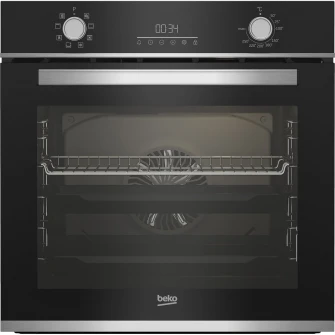 Cuptor incorporabil Beko BBIM13300XM, Electric, 72 l, Autocuratare catalitica, Display touch control, SteamShine Cleaning, Grill, 3D Cooking, Clasa A, Sticla neagra