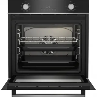 Cuptor incorporabil Beko BBIM13300XM, Electric, 72 l, Autocuratare catalitica, Display touch control, SteamShine Cleaning, Grill, 3D Cooking, Clasa A, Sticla neagra