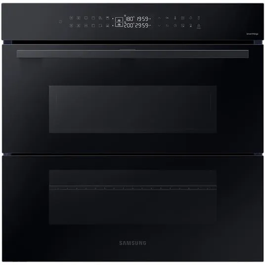 Cuptor incorporabil Bespoke Samsung NV7B4345VAK/U2, Electric, 76 l, Autocuratare catalitica, Dual Cook Flex, Display touch, Air sous vide, Natural Steam, SmartThings Cooking, Clasa A+, Negru