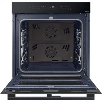 Cuptor incorporabil Bespoke Samsung NV7B4345VAK/U2, Electric, 76 l, Autocuratare catalitica, Dual Cook Flex, Display touch, Air sous vide, Natural Steam, SmartThings Cooking, Clasa A+, Negru