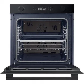Cuptor incorporabil Bespoke Samsung NV7B44207AK/U2, Electric, 76 l, Autocuratare catalitica, Dual Cook, Display touch, SmartThings Cooking, Clasa A+, Negru
