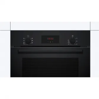 Cuptor incorporabil Bosch HBF133BA1, Electric, 66 l, Autocuratare EcoClean Direct, Convectie 3D, Clasa A, Negru