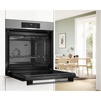Cuptor incorporabil Bosch HRG532BS3, 71 L, Electric, Multifunctional, 7 functii, Grill, Touch control, Added Steam, Air Fry, AutoPilot15, Autocuratare EcoClean + hidrolitica, Clasa A+, Inox