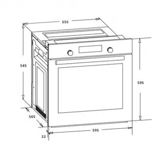 Cuptor incorporabil Heinner HBO-S569LDTGC-GBK, Electric, 56 l, Multifunctional, 9 Functii, GRILL, Display Touch, Clasa A, Sticla Neagra