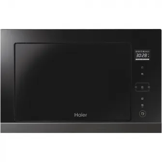 Cuptor microunde incorporabil Haier HOR38G5FT, 28 l, 900 W, 12 Programe, Grill, Touch control, Display TFT, Negru