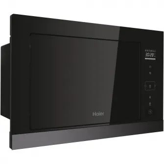 Cuptor microunde incorporabil Haier HOR38G5FT, 28 l, 900 W, 12 Programe, Grill, Touch control, Display TFT, Negru