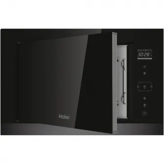 Cuptor microunde incorporabil Haier HOR38G5FT, 28 l, 900 W, 12 Programe, Grill, Touch control, Display TFT, Negru