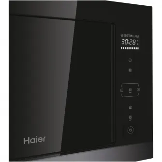 Cuptor microunde incorporabil Haier HOR38G5FT, 28 l, 900 W, 12 Programe, Grill, Touch control, Display TFT, Negru