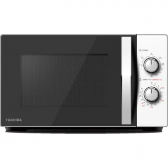 Cuptor microunde Toshiba, 20 l, 800W, Grill, 6 nivele putere, Iluminare LED, Alb
