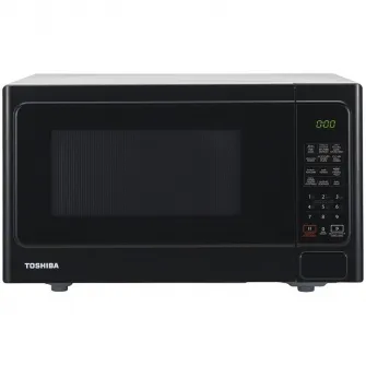 Cuptor microunde Toshiba MM-EM20PBK, 20 l, 800 W, Control Digital, Timer, Afisare ceas, iluminare LED, Functie blocare copii, Negru