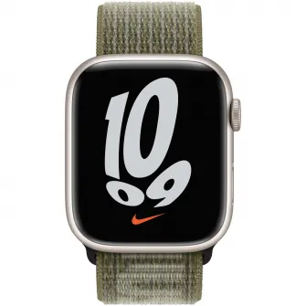 Curea pentru Apple Watch 41mm, NIKE Sport Loop, Sequoia/Pure Platinum