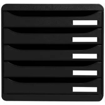 Cutie organizare Exacompta Big-Box Plus ECOBlack, 5 sertare, PS reciclat, Eticheta Blue-Angel, A4+, Negru