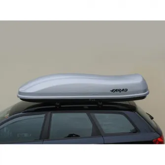 Cutie portbagaj Farad Marlin, deschidere dubla, Gri, 530 l, 228X81X40 cm