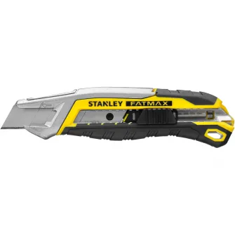 Cutter profesional Stanley FatMax FMHT10594-0, lama 18 mm, blocare alunecare, mecanism rupere lama cu magnet, indicator aliniere
