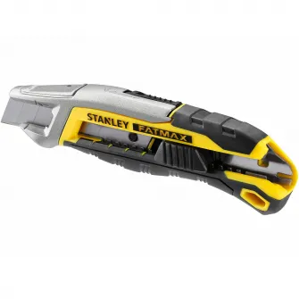 Cutter profesional Stanley FatMax FMHT10594-0, lama 18 mm, blocare alunecare, mecanism rupere lama cu magnet, indicator aliniere