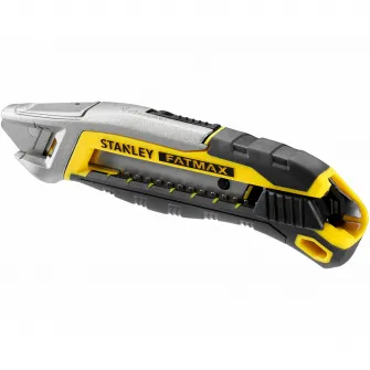 Cutter profesional Stanley FatMax FMHT10594-0, lama 18 mm, blocare alunecare, mecanism rupere lama cu magnet, indicator aliniere
