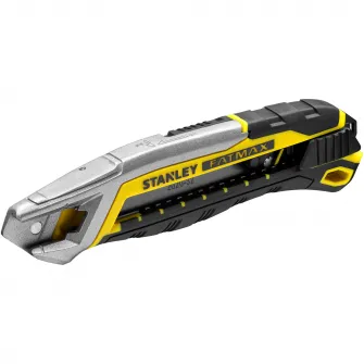 Cutter profesional Stanley FatMax FMHT10594-0, lama 18 mm, blocare alunecare, mecanism rupere lama cu magnet, indicator aliniere