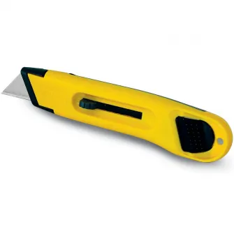 Cutter retractabil Stanley 0-10-088, glisare laterala, pentru aplicatii de taiere zilnice, design durabil - suport lama din metal, rezistent la santier - corp din abs antisoc, usor si extrem de puternic