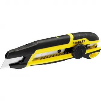Cutter Stanley 18 mm STHT10500-0, Quick Snap, cu rotita blocare, bimaterial - mecanism de rupere rapida, lama ascutita permanent, usoara utilizare cu o mana