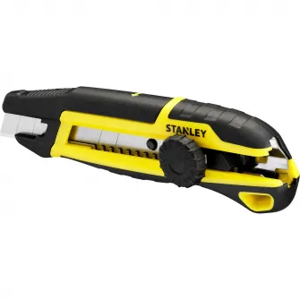 Cutter Stanley 18 mm STHT10500-0, Quick Snap, cu rotita blocare, bimaterial - mecanism de rupere rapida, lama ascutita permanent, usoara utilizare cu o mana