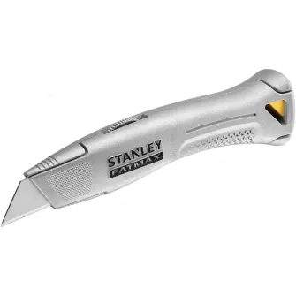 Cutter Stanley FatMax FMHT10501-0, pentru taieturi grele, ideal pentru montaj mocheta si mai mult, suport lama din otel intarit, rezistent la uzura intensa zilnica, argintiu