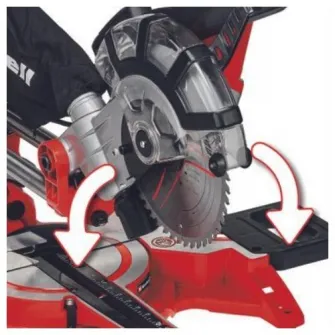 Debitor cu sistem de glisare Einhell TC-SM 2131/1 Dual, 1500 W, 220-240 V, 4900 RPM, 210 x 30 mm lama taiere