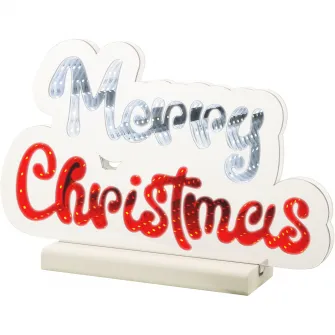 Decoratiune cu LED Infinity Light Merry Christmas Lumineo, 32.4x20xH32 cm, 117 LED, polietilena
