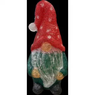 Decoratiune luminoasa Gnom, 50 LED-uri alb, inaltime 44.5 cm, 22x17 cm, protectie IP44