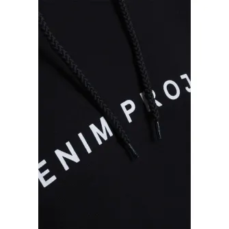 Denim Project, Hanorac cu imprimeu logo, Negru, S