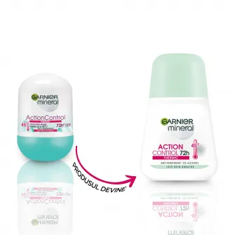 Deodorant antiperspirant roll-on Garnier Mineral Thermo Protect pentru femei, 50 ml