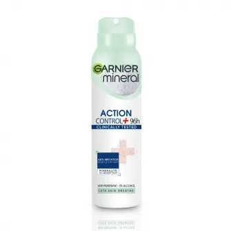 Deodorant antiperspirant spray Garnier Mineral Action Control Clinically Tested pentru femei, 150 ml