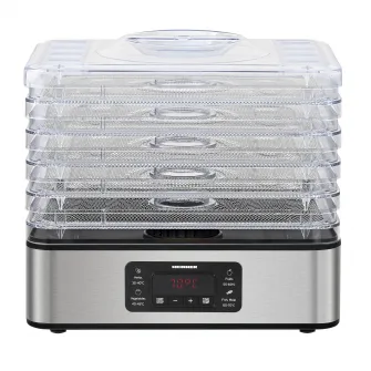 Deshidrator de alimente Heinner DryMaster Pro HFD-K400SS, 200-400, 5 tavi inox, control electronic, display LED, timer, interval 35-70°C