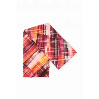 DESIGUAL, Fular din tricot cu model in carouri, Multicolor